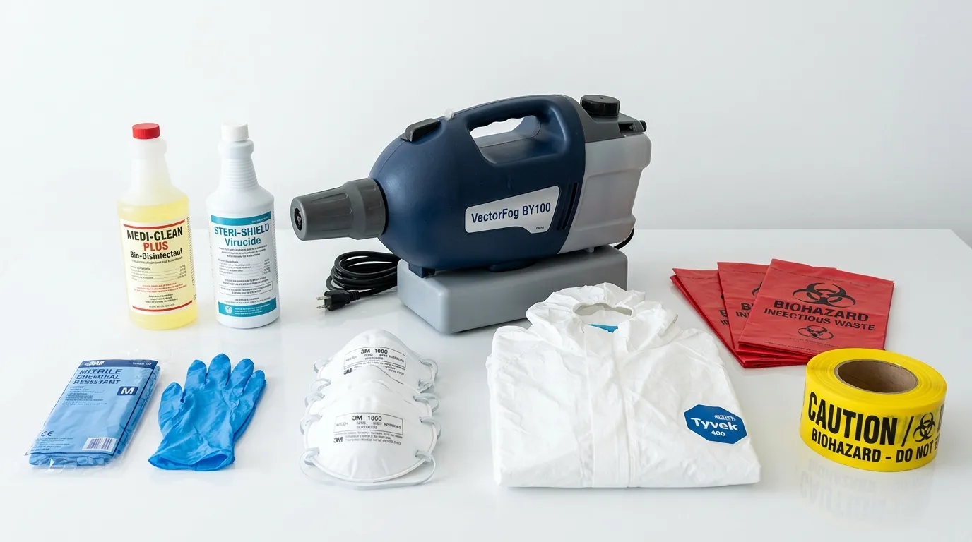 Professional biohazard remediation crew working in Yoakum